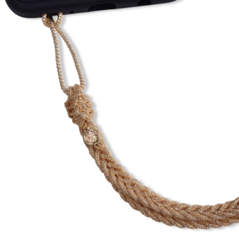 MAXI BRAIDED PHONE STRAP - GOLD