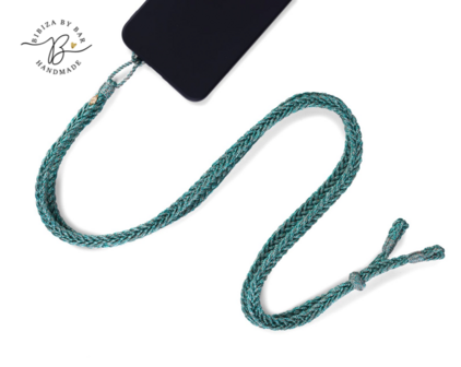 MAXI BRAIDED PHONE STRAP TIFFANY BLUE