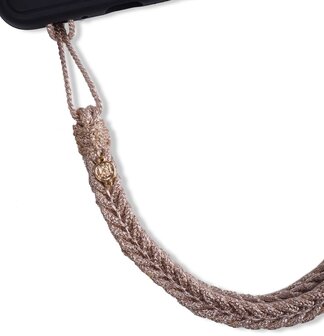 MAXI BRAIDED PHONE STRAP ROSE GOLD