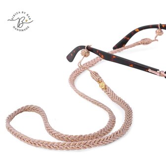 BRAIDED GLASSES STRAP IN ROSE GOLD