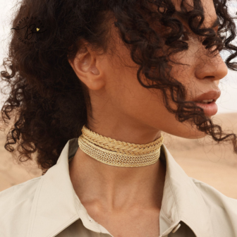 NYLA CHOKER GOLD&amp;SILVER