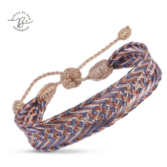 NERRY N&deg;2 BRACELET ROSE GOLD TERRACOTTA GREY