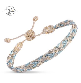 ZYN N&deg;2 BRACELET IN GOLD &amp; SILVER SKY BLUE