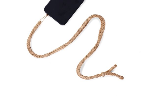 MAXI BRAIDED PHONE STRAP - GOLD