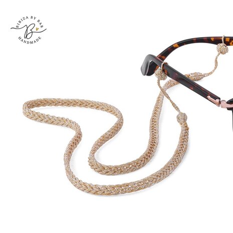 BRAIDED GLASSES STRAP GOLD & SILVER 