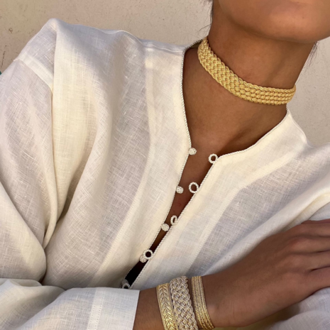 DIYAH CHOKER GOLD/ZILVER