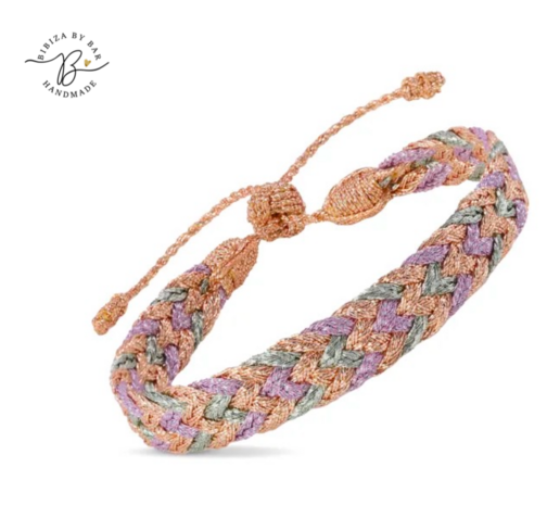 DOUBLE-U N°2 BRACELET IN PEACH PINK ALMOND