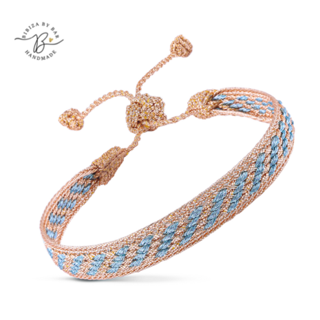 IZY N°2 BRACELET IN PEACH SKY BLUE